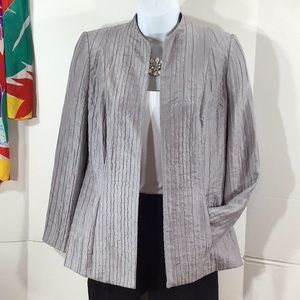Luca Luca by Luca Orlandi gray silk jacket 8